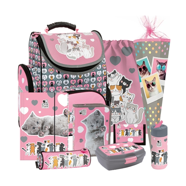 Katze-Cat-Schulranzen-Torniste-Ranzen-Schulrucksack-Rucksack-Set-Schultüte